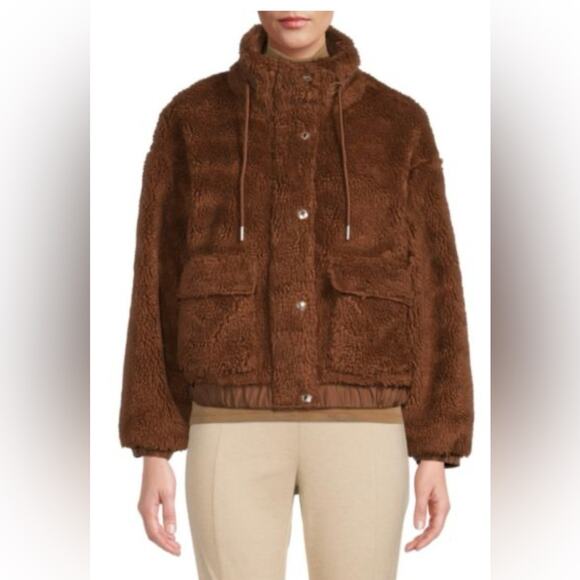 NWT CALVIN KLEIN JEANS Faux Fur Jacket Sz M - Picture 8 of 9